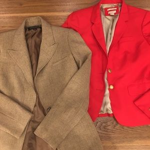 J.Crew Schoolboy Red Blazer and Anne Klein Blazer